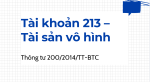 Tài khoản 213